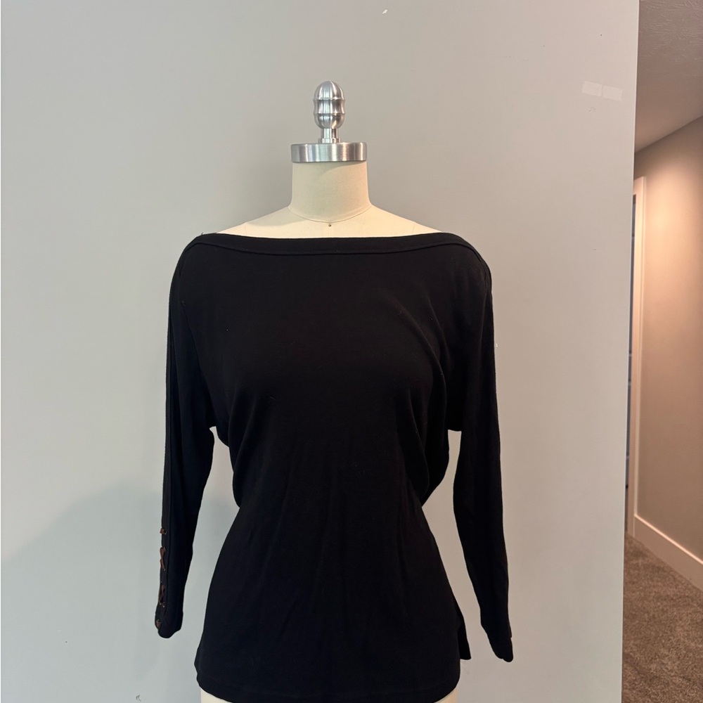 Chaps Elegant Black Women's Top